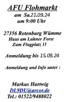 AFU Flohmarkt Rotenburg Wümme Sa.21.09.2024